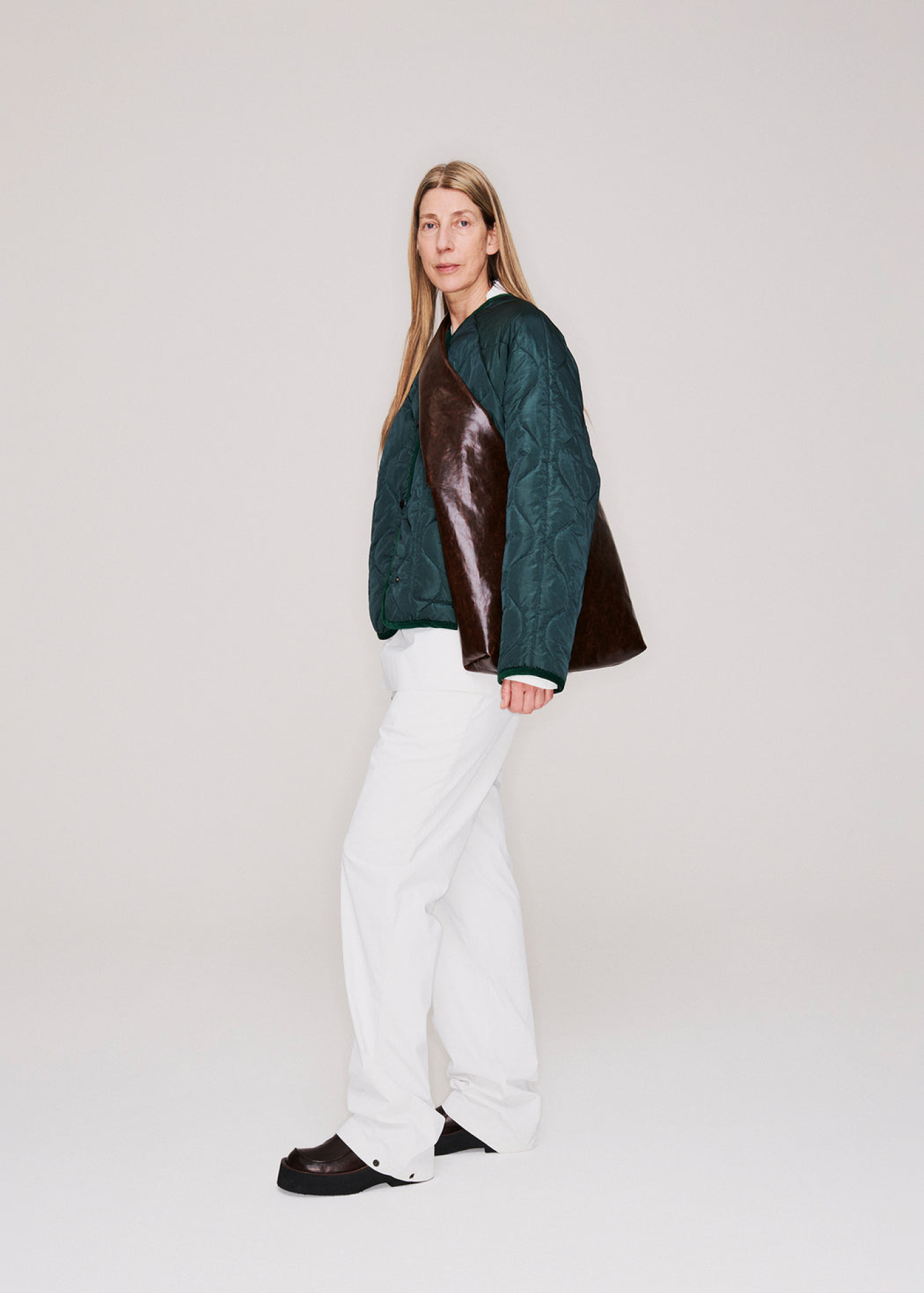 No collar puffer jacket Clearance