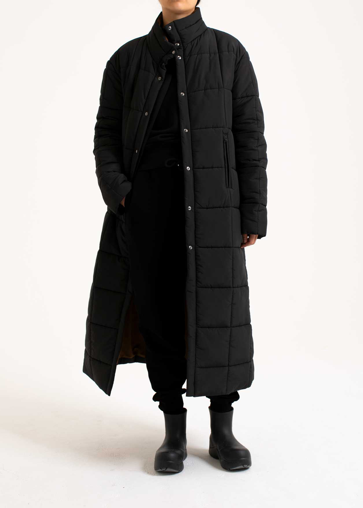 extra long padded coat next