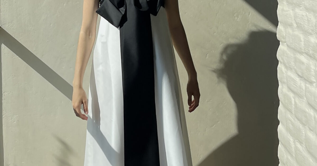 Bailey' dress in ivory black • Graanmarkt 13