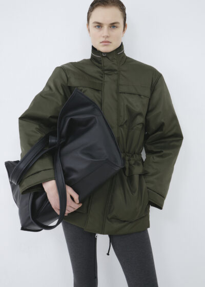 'Field jacket' in nylon khaki by KASSL Editions