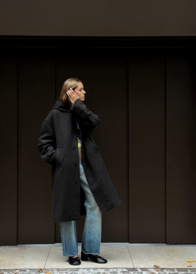 'Hooded car coat' in brown by 6397