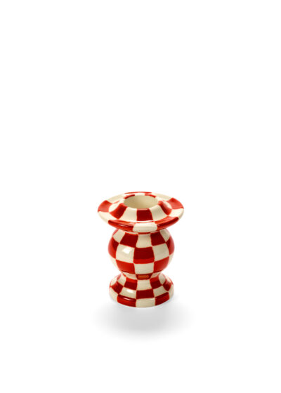 'Candle holder no2' in red/white by Serax x Wouters & Hendrix