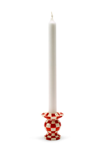 'Candle holder no2' in red/white by Serax x Wouters & Hendrix