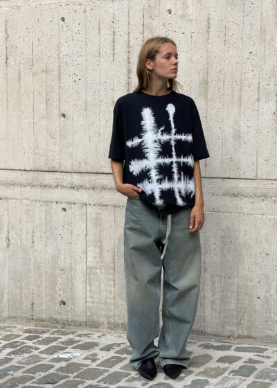 'Adult T' windowpane black by Wild Animals