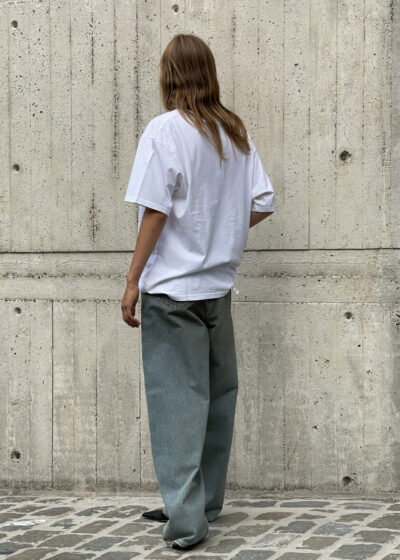 'Adult T' windowpane white by Wild Animals