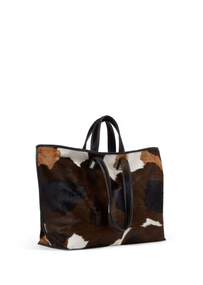 'Tote cowhair' in multi by KASSL Editions
