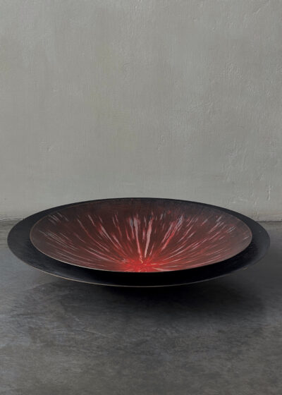 Beghard brass bowl in black by Michaël Verheyden