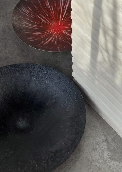 Beghard brass bowl in black by Michaël Verheyden