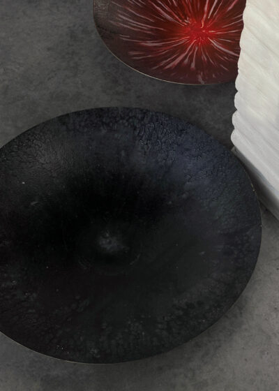 Beghard brass bowl in black by Michaël Verheyden