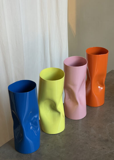 Twisted Vase in orange by Colville