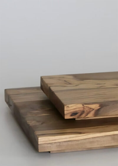 Aperitivo rectangular tray in olive wood by Michaël Verheyden