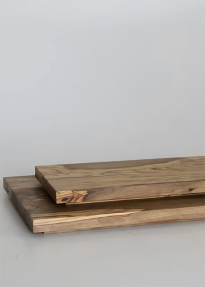 Aperitivo rectangular tray in olive wood by Michaël Verheyden