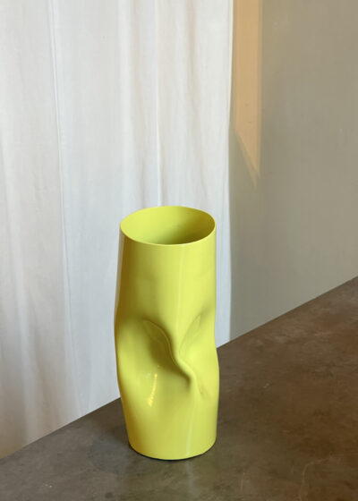 Twisted Vase in pale yellow by Colville