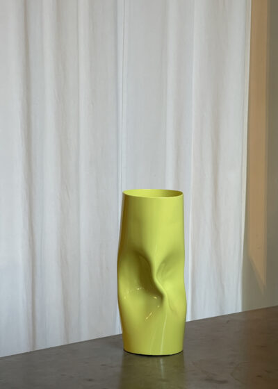 Twisted Vase in pale yellow by Colville