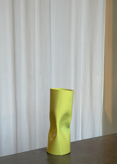 Twisted Vase in pale yellow by Colville